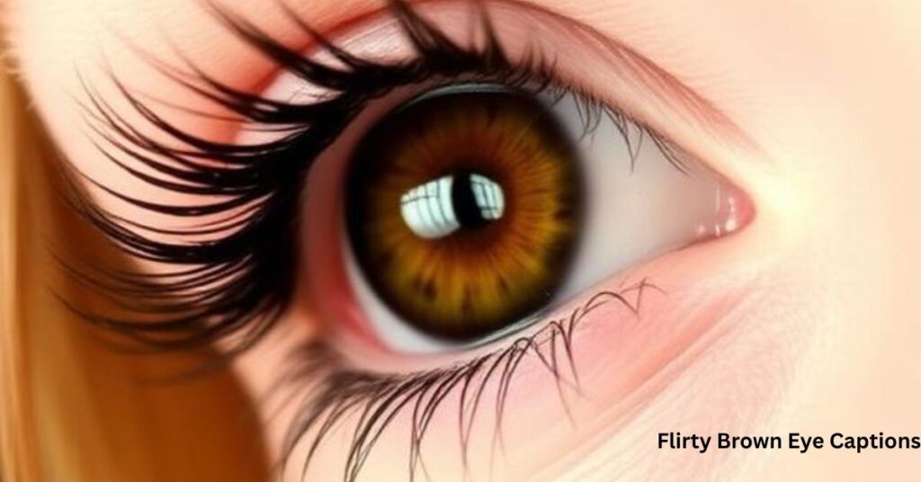 Flirty Brown Eye Captions