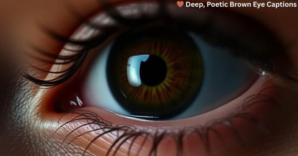 🤎 Deep, Poetic Brown Eye Captions