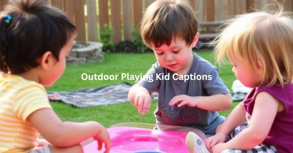 Outdoor Playing Kid Captions