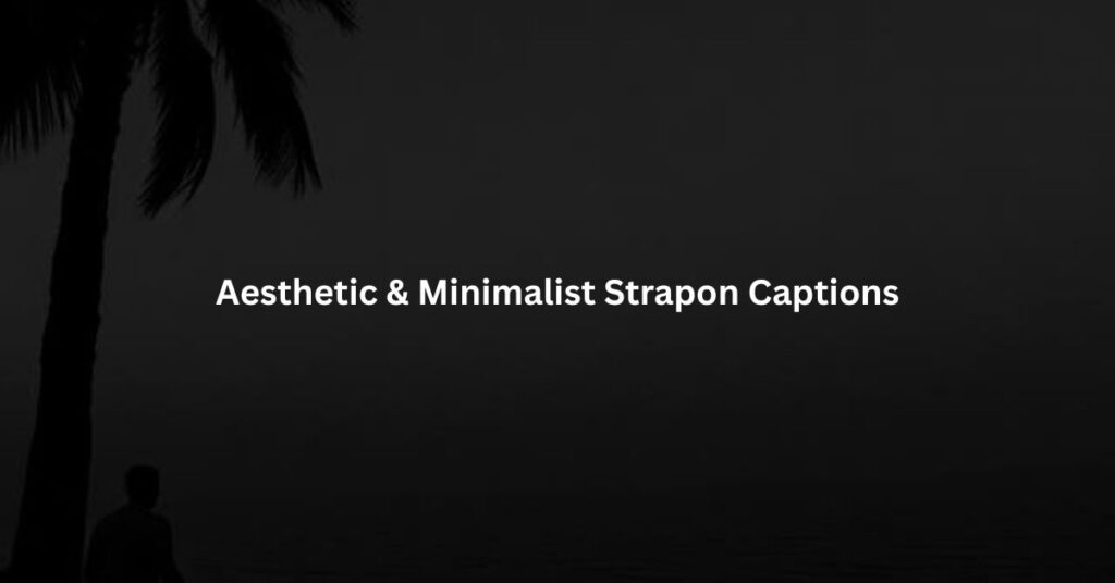 Aesthetic & Minimalist Strapon Captions