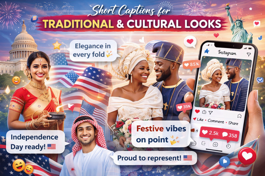 Short Captions for Traditional & Cultural Looks