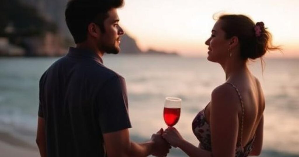 Romantic Couple Vacation Captions