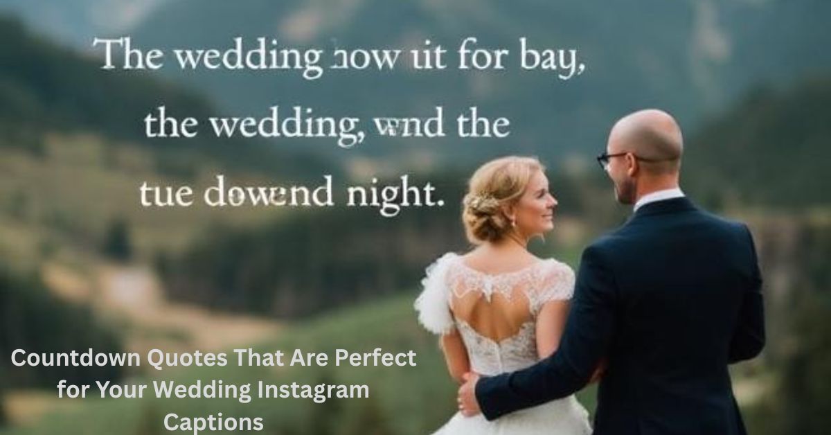 Countdown Quotes That Are Perfect for Your Wedding Instagram Captions