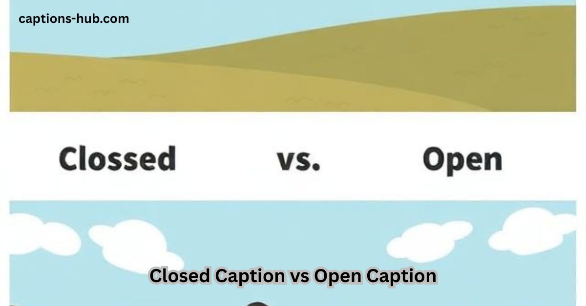 Closed Caption vs Open Caption