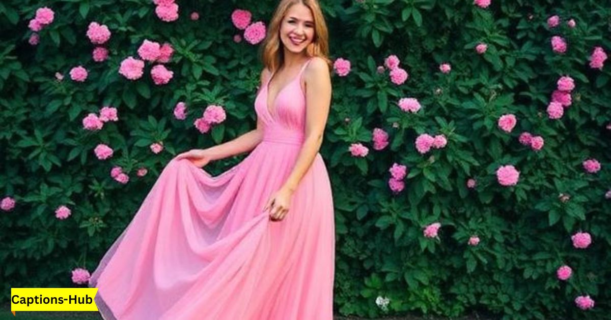 240+ Blissfully pink dress captions for Instagram